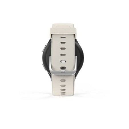 Smartwatch hama 8900, gps, amoled 1.3, srebrna koperta, bezowy pasek silikonowy