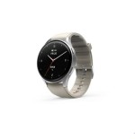Smartwatch hama 8900, gps, amoled 1.3, srebrna koperta, bezowy pasek silikonowy