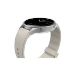 Smartwatch hama 8900, gps, amoled 1.3, srebrna koperta, bezowy pasek silikonowy