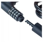 Cable de bicicleta con candado de combinación y llave - ycc0/12/100/2 negro