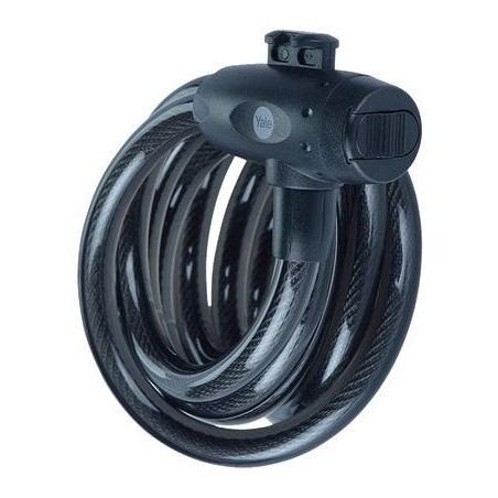 Cable de bicicleta con llave de acero de 12 mm - yck0/12/200/2 negro