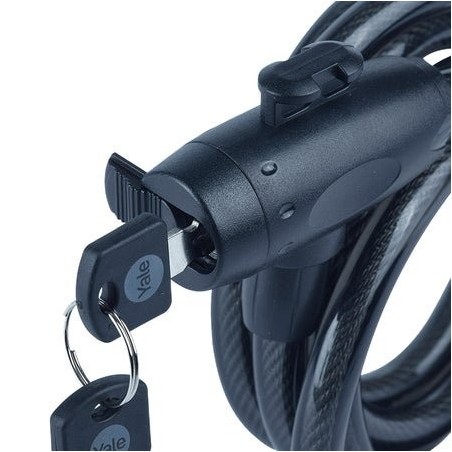 Cable de bicicleta con llave de acero de 12 mm - yck0/12/200/2 negro