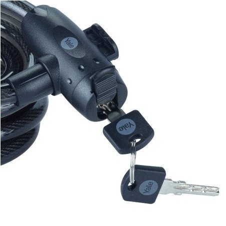 Cable de bicicleta con llave de acero de 12 mm - yck0/12/200/2 negro