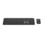 Teclado ingles + ratón logitech mk950 signature slim rf wireless + bluetooth qwerty internacional de ee.uu. grafito