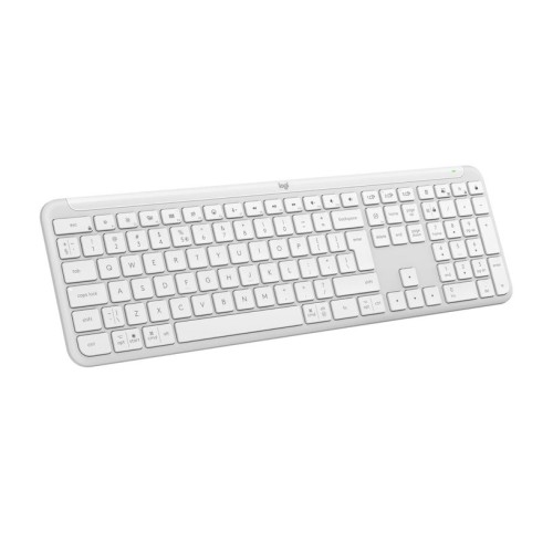 Teclado ingles logitech k950 signature slim teclado rf wireless + bluetooth qwerty ee.uu. blanco