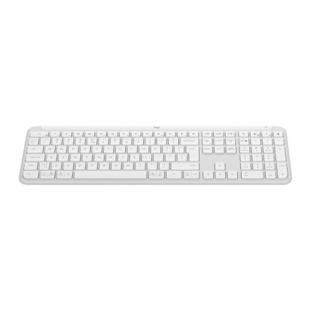 Teclado ingles logitech k950 signature slim teclado rf wireless + bluetooth qwerty ee.uu. blanco