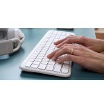 Teclado ingles logitech k950 signature slim teclado rf wireless + bluetooth qwerty ee.uu. blanco