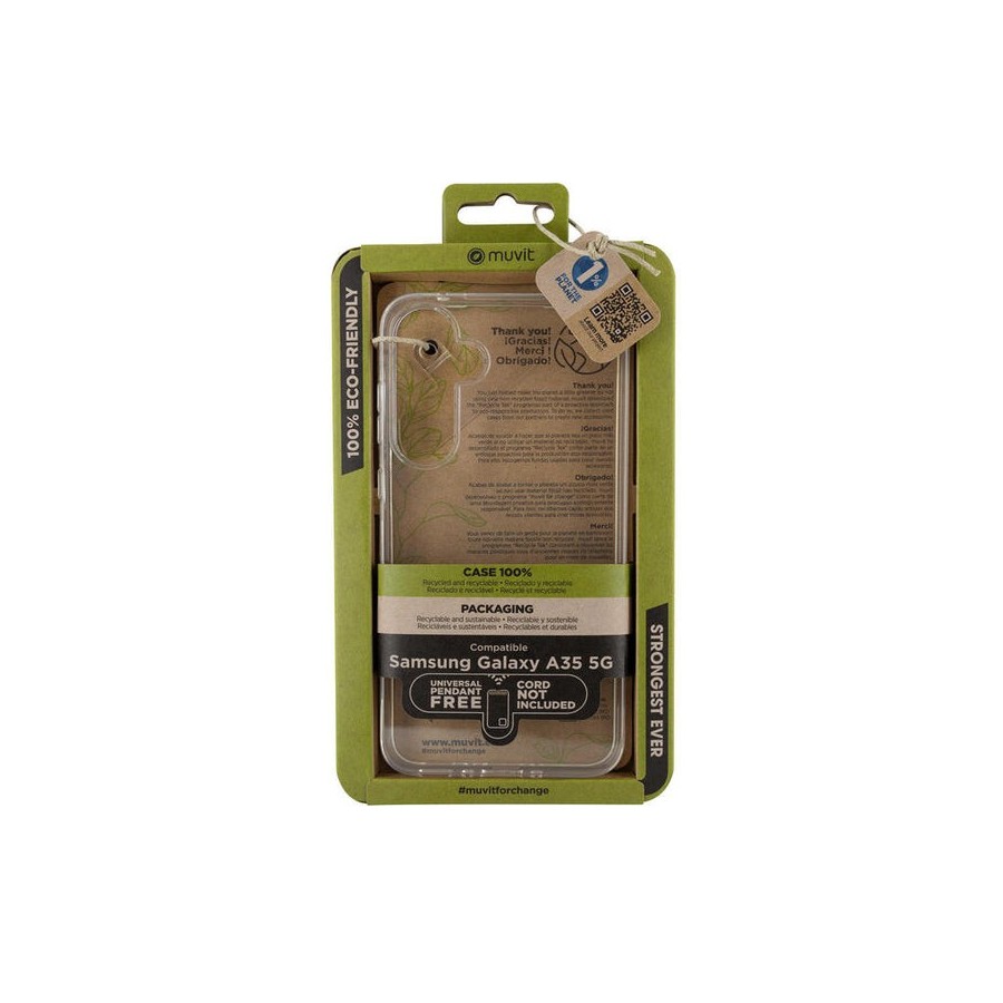 Funda muvit recycletek para samsung galaxy a35 5g transparente
