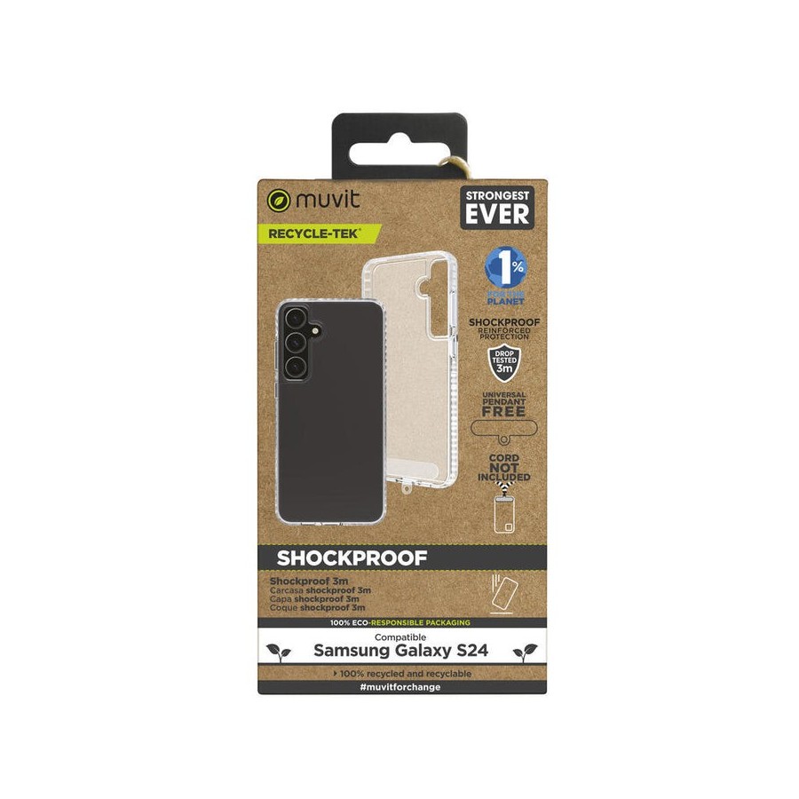 Funda muvit shockproof 3m para samsung galaxy s24 transparente
