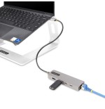 Startech 10g2a1c25epd-usb-hub base para portátil y replicador de puertos alámbrico usb 3.2 gen 2 (3.1 gen 2) type-c gris