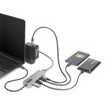 Startech 10g2a1c25epd-usb-hub base para portátil y replicador de puertos alámbrico usb 3.2 gen 2 (3.1 gen 2) type-c gris