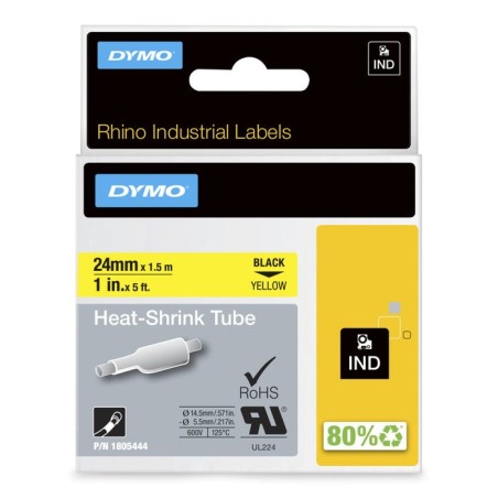 Dymo rhino 24mmx1 5 negro amarillo