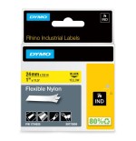 Dymo rhino nylonband 24mm x 3 5m negro y amarillo