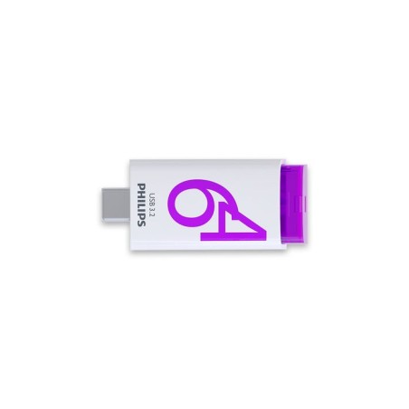 Philips usb 3.2 64gb click series gen 1 usb-c unidad flash usb 128 gb usb tipo a 2.0 plata
