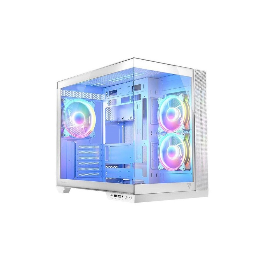 Caja pc modecom volcano panorama apex argb 3f biala