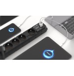 Regleta  acar s6 usb pd 3.0 qc 6 gniazd 1.5m