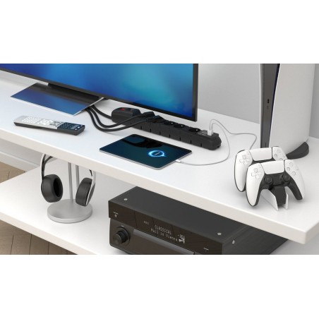 Regleta  acar s6 usb pd 3.0 qc 6 gniazd 1.5m