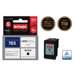 Activejet tinta ah-703br (repuesto hp 703 cd887ae premium 20 ml negro)