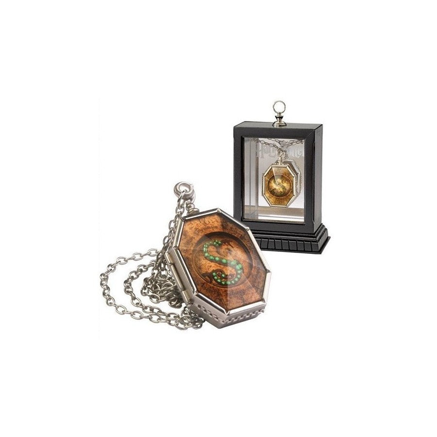 Replica the noble collection harry potter guardapelo horrocrux de salazar slytherin en expositor