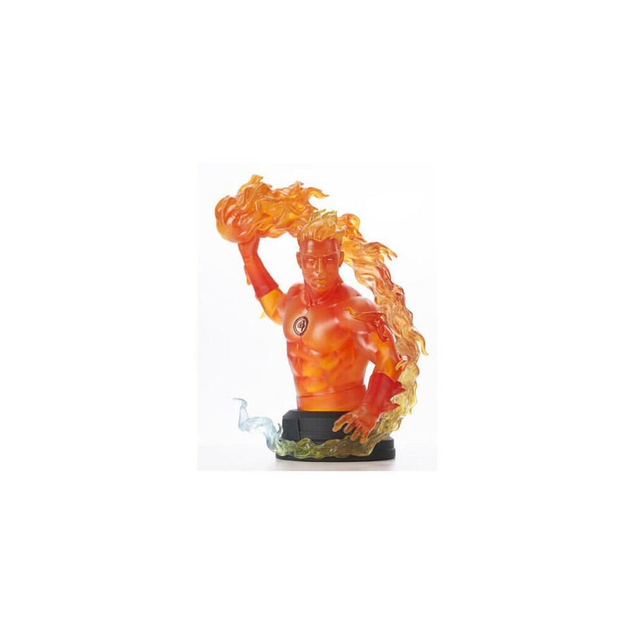 Figura mini busto diamond marvel comic human torch 1 6 scale