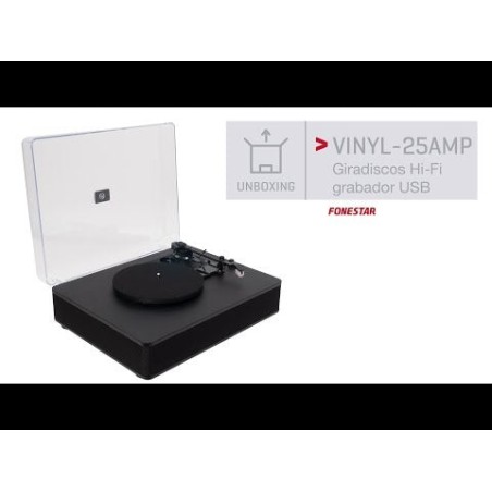 Tocadiscos hi fi fonestar vinyl 25amp con reproductor grabador usb
