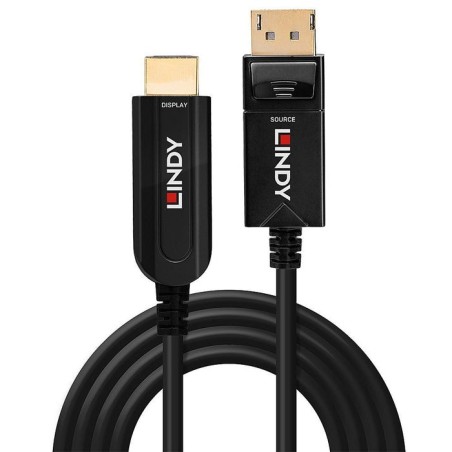 Lindy cable dp 1.2 a cable hdmi 18g fibra optica h