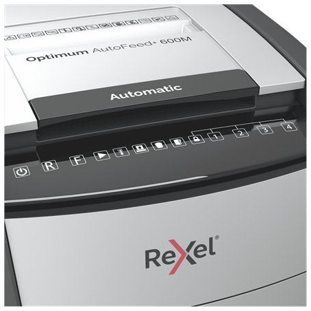 Rexel optimum autofeed 600m destructora automatica de microcorte - alimentacion automatica de hasta 600 hojas - nivel