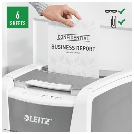 Leitz iq 150 autofeed p5 destructora automatica para oficina - tritura 150 hojas automaticamente - micro corte din p5 -