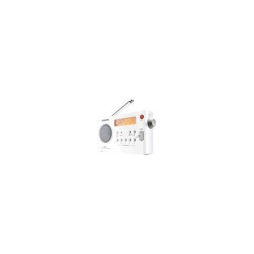 Radio despertador  sangean pr-d7 blanco  portátil