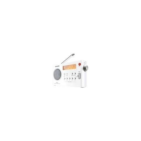 Radio despertador  sangean pr-d7 blanco  portátil