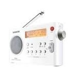 Radio despertador  sangean pr-d7 blanco  portátil