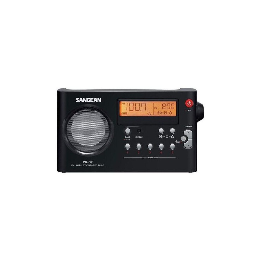 Radio despertador  sangean pr-d7 negro portátil