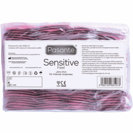 Pasante preservativo sensitive bolsa 144 unidades