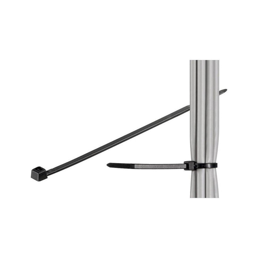 Bridas techly 200 x 2.5mm presilla nylon negro 100 pieza(s)