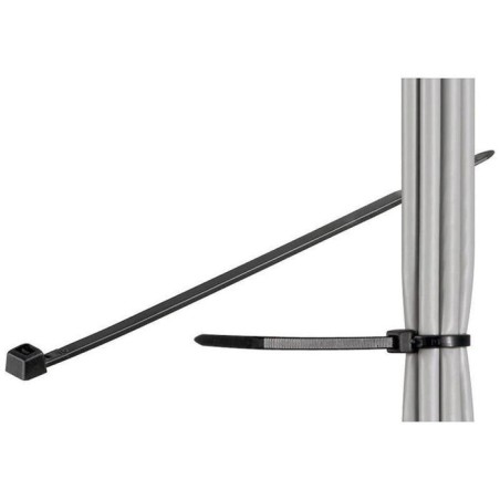 Bridas techly 200 x 2.5mm presilla nylon negro 100 pieza(s)