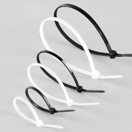 Bridas techly 200 x 2.5mm presilla nylon negro 100 pieza(s)