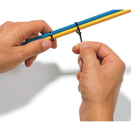 Bridas techly 200 x 2.5mm presilla nylon negro 100 pieza(s)