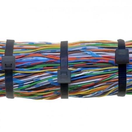 Bridas techly 200 x 2.5mm presilla nylon negro 100 pieza(s)