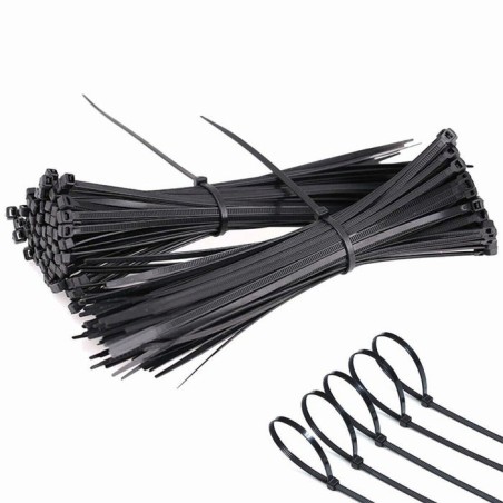 Bridas techly 200 x 2.5mm presilla nylon negro 100 pieza(s)