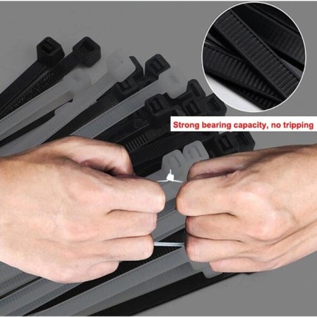 Bridas techly 200 x 2.5mm presilla nylon negro 100 pieza(s)