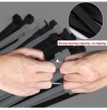 Bridas techly 200 x 2.5mm presilla nylon negro 100 pieza(s)