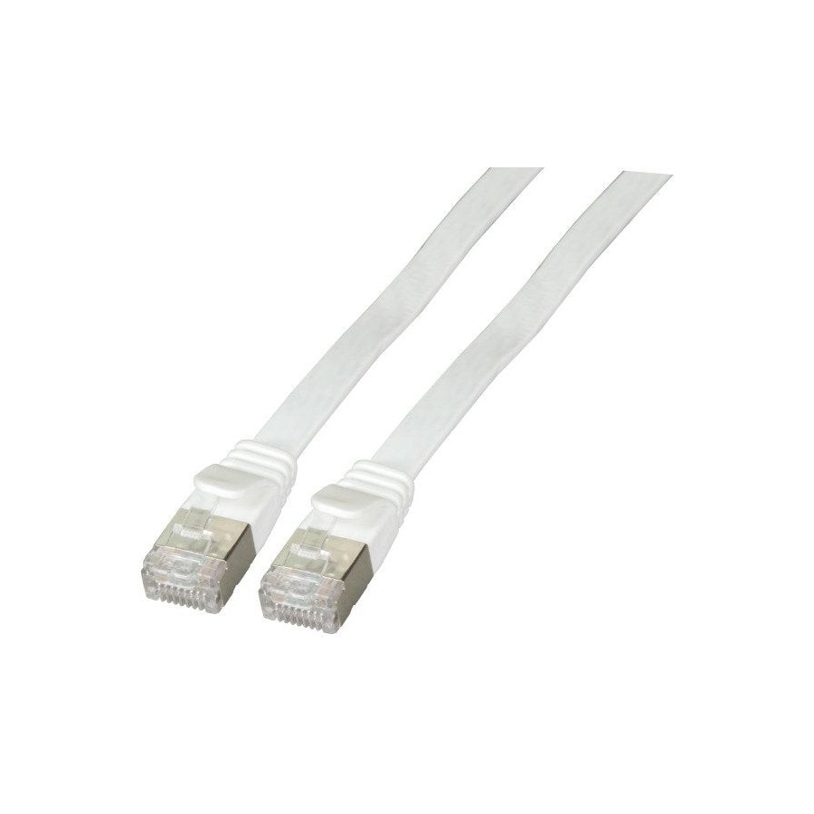 Efb rj45 flachcable de red u ftp, cat.6a, pvc, 5m, blanco