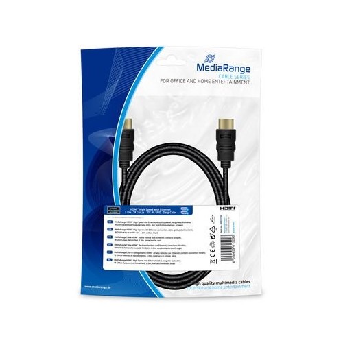 Cable  mediarange mrcs196 hdmi 2 m hdmi tipo a (estándar) negro