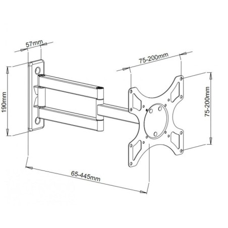 Soporte techly ica-lcd 2903bicol  para tv 94 cm (37") blanco, negro