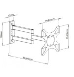 Soporte techly ica-lcd 2903bicol  para tv 94 cm (37") blanco, negro