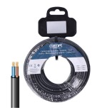 Carrete manguera plana negra 2x1mm 25m (audio)