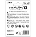 Pilas recargables everactive ni-mh r14 c 5000 mah línea profesional