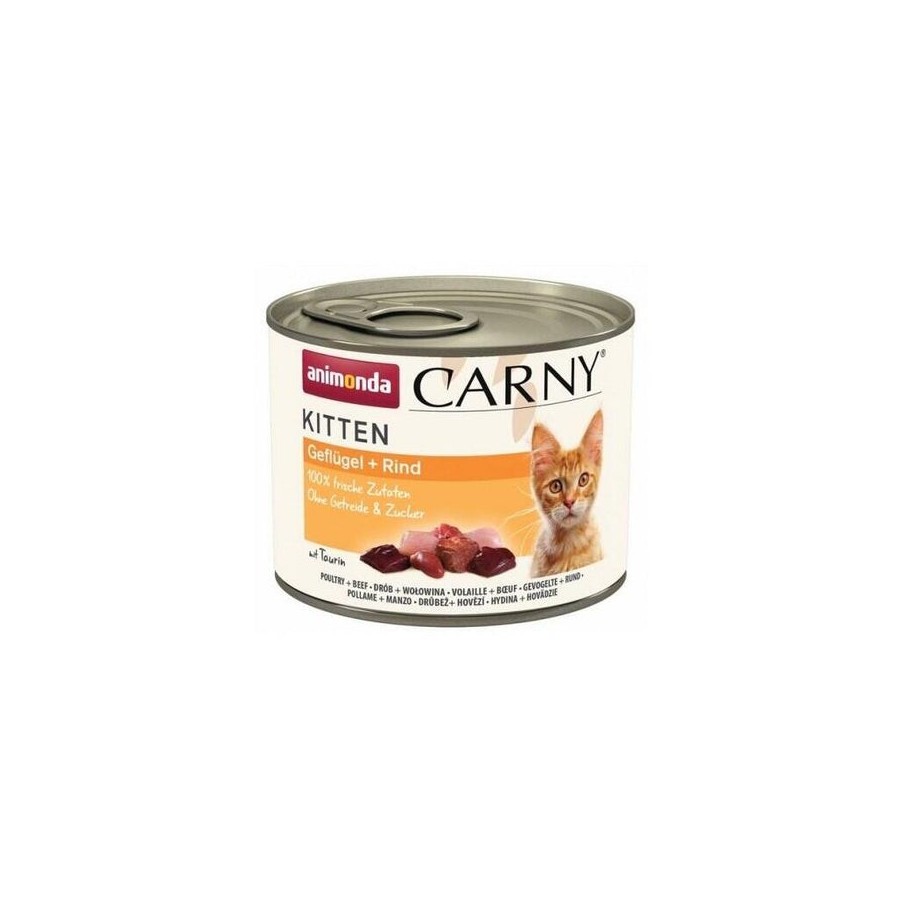 Comida húmeda para gatos animonda carny kitten poultry beef  200 g