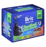 Comida húmeda para gatos brit premium cat sterilised plate  12x100g