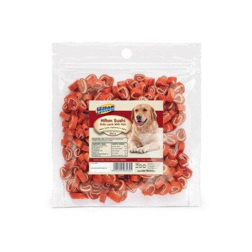 Golosina para perros hilton sushi rolls lamb with fish  500 g